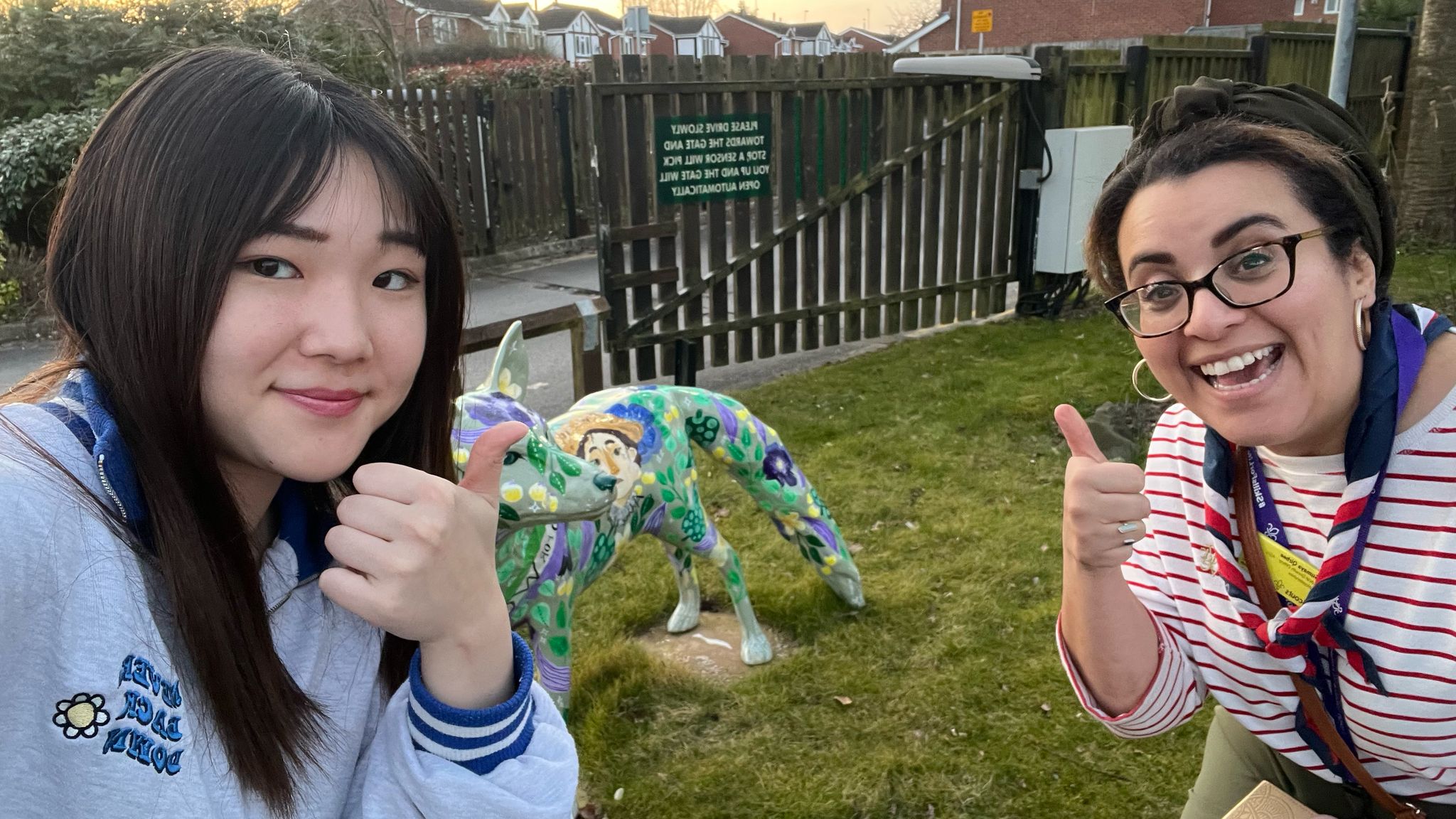 Yu at her first British Primary School!